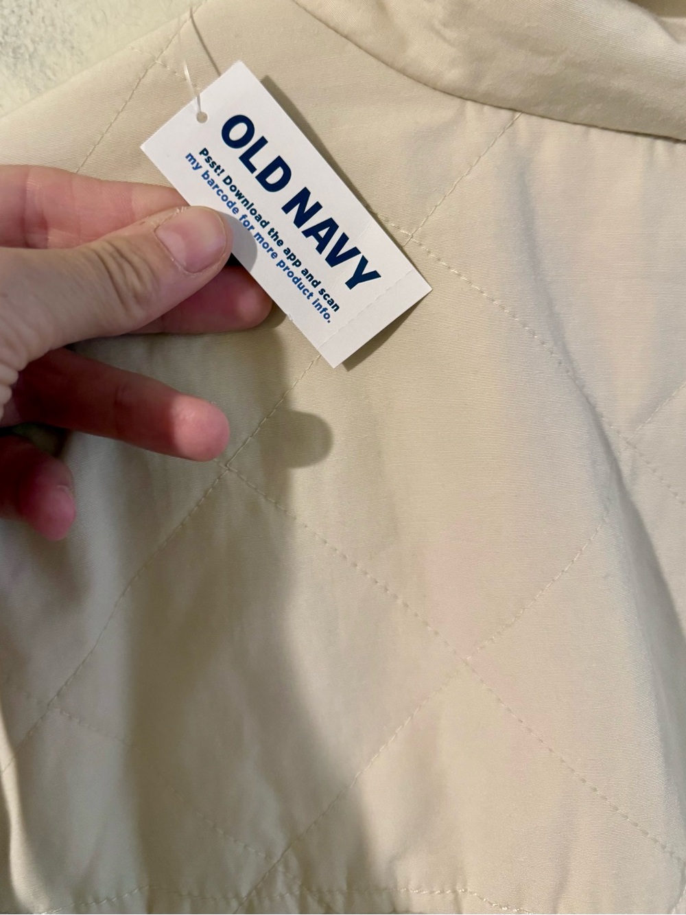 Old Navy Women’s Cream Quilted Utility Shacket NWT, Size XL - Picture 4 of 8